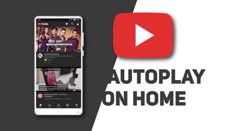 youtube autoplay on home