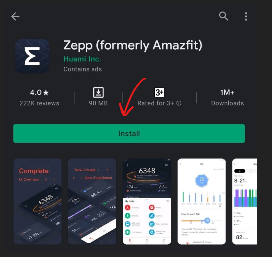 install zepp amazfit app mrnoob