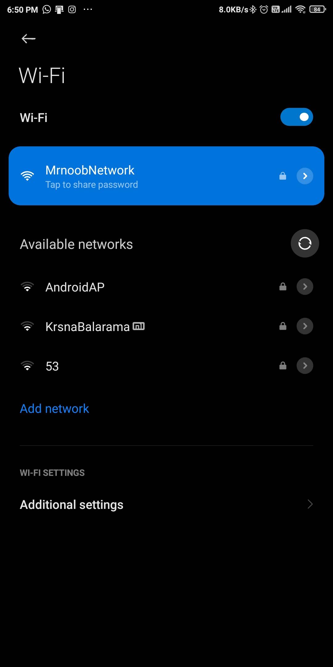 connect the second phone to common wifi