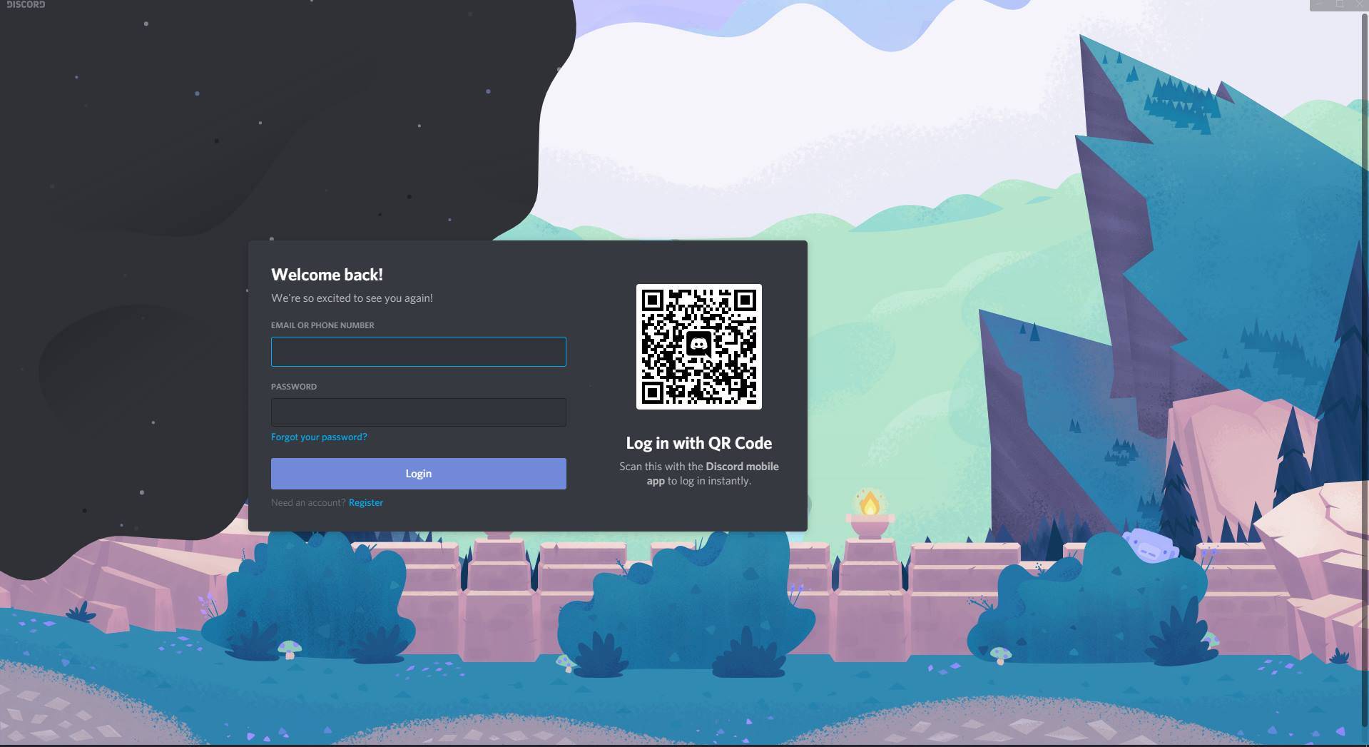 stream netflix on discord log in to discord via credentials or qr code