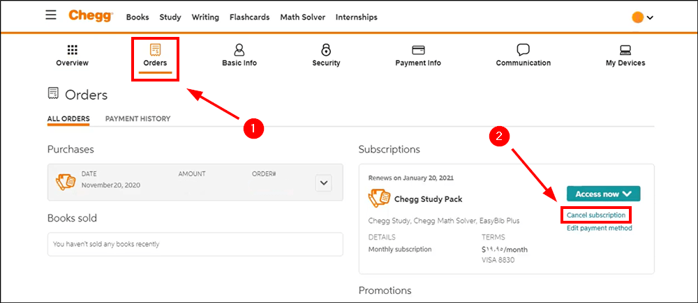 How to cancel Chegg subscription easily? - MrNoob