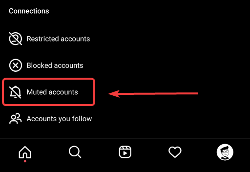 muted accounts privacy settings insta mrnoob