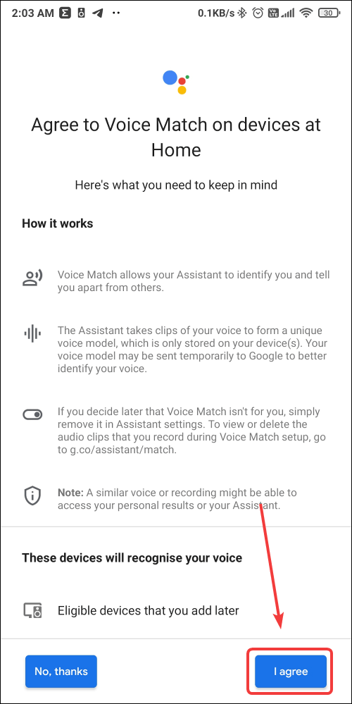 setup voice match google home devices mrnoob