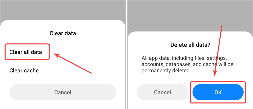 clear google phone app data mrnoob