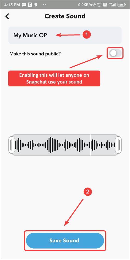 create sound snapchat mrnoob
