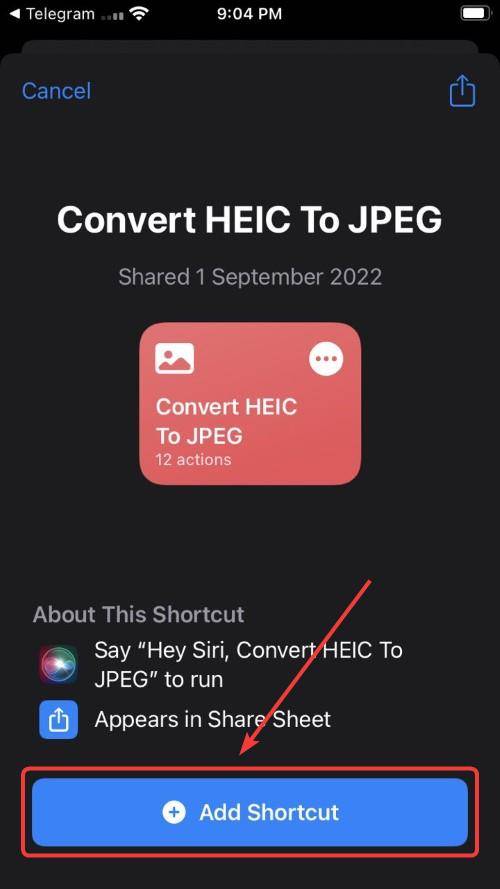 install convert heic to jpeg shortcut ios mrnoob