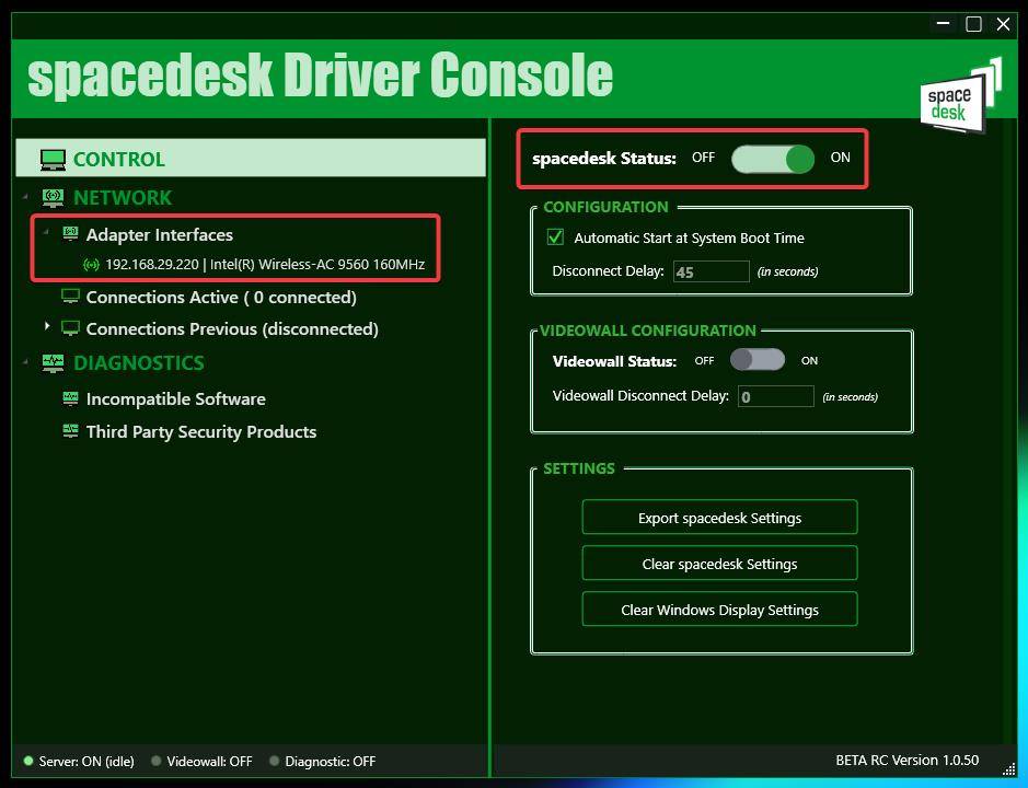 spacedesk driver console windows mrnoob
