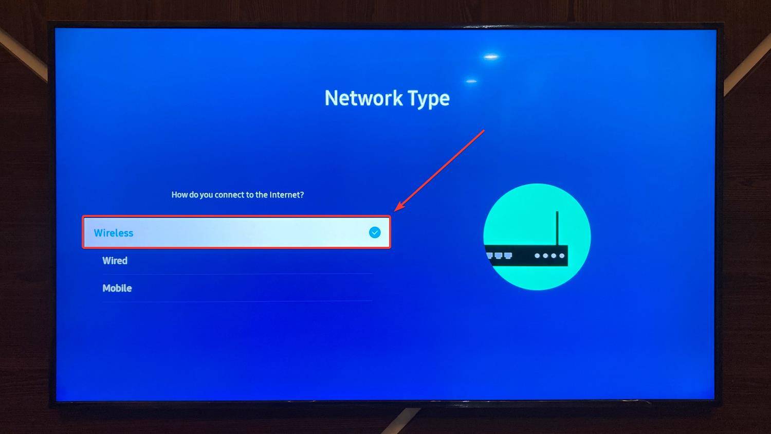 select type of connect samsung smart tv mrnoob