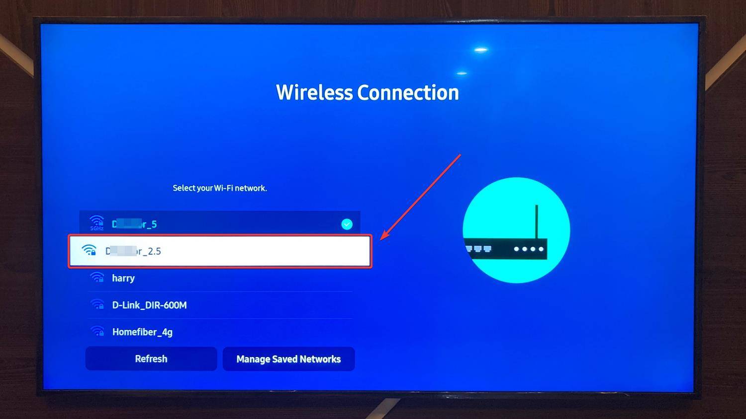 select wifi network to connect samsung smart tv mrnoob
