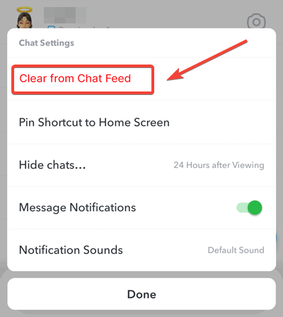 clear my ai chatbot from snapchat chat feed