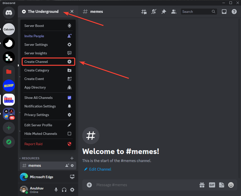 create new nsfw channel on discord