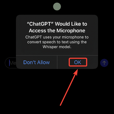 give chatgpt ios app microphone permissions