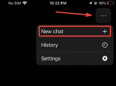 open new chat in chatgpt app android iphone