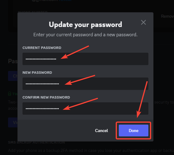update discord password windows pc