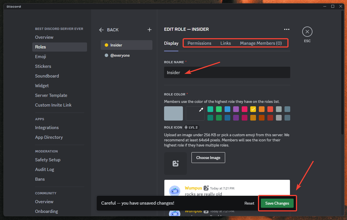 create a new role with different permissions create a new role with different permissions