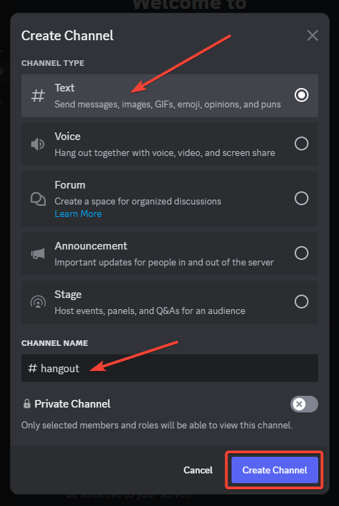 create channels options popup discord pc create channels options popup discord pc