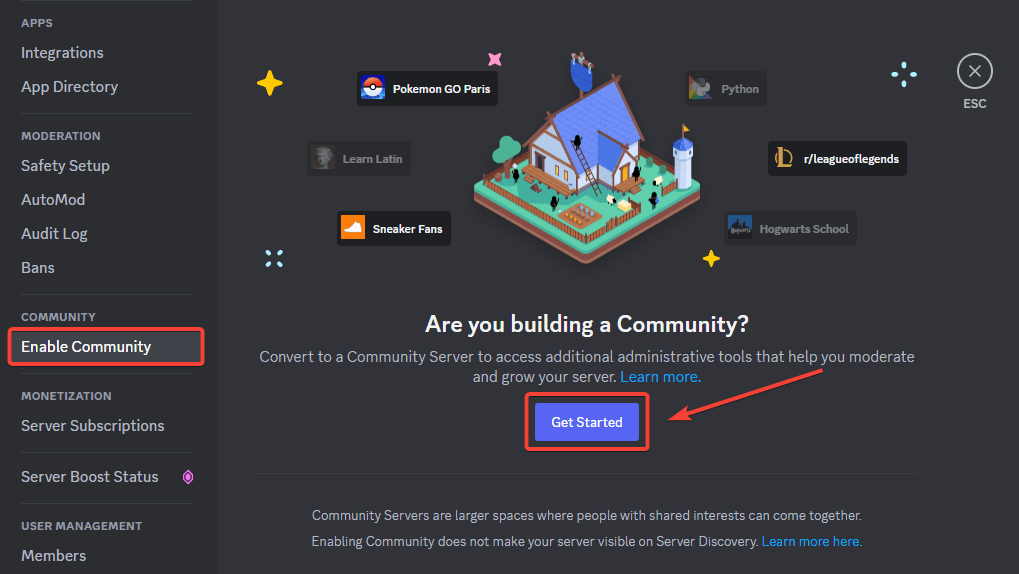 enable community feature on discord server enable community feature on discord server