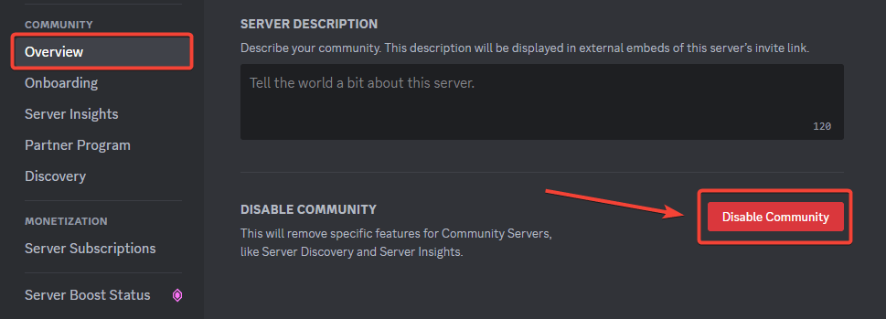switch community server to normal discord server switch community server to normal discord server